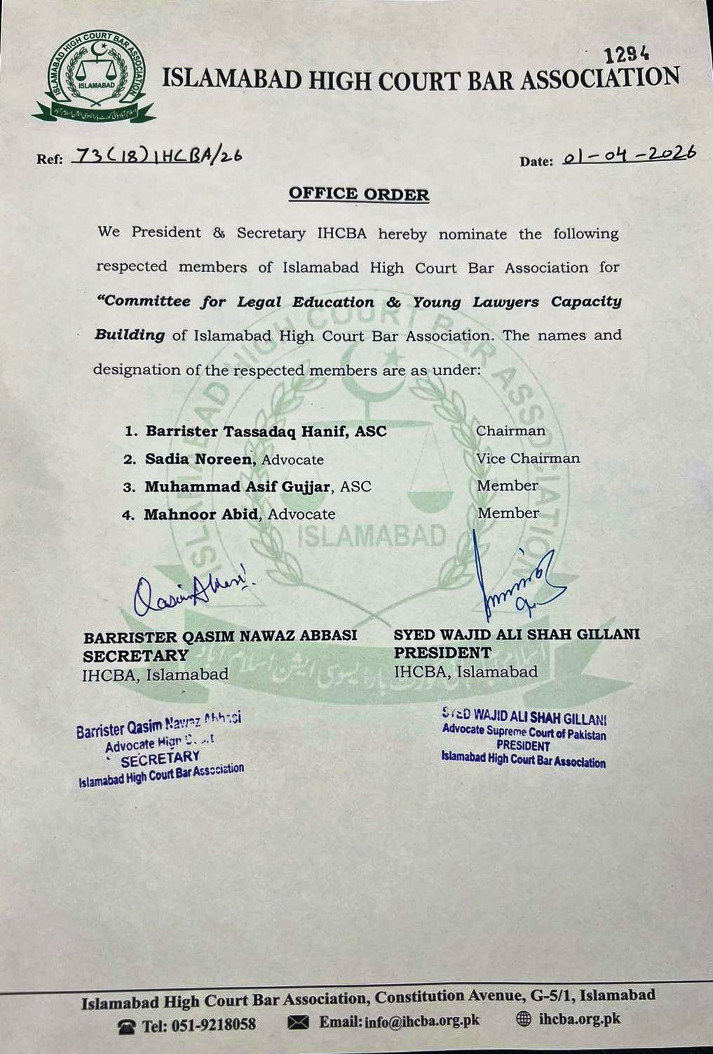 Committee for Legal Education & Young Lawyers Capacity Building